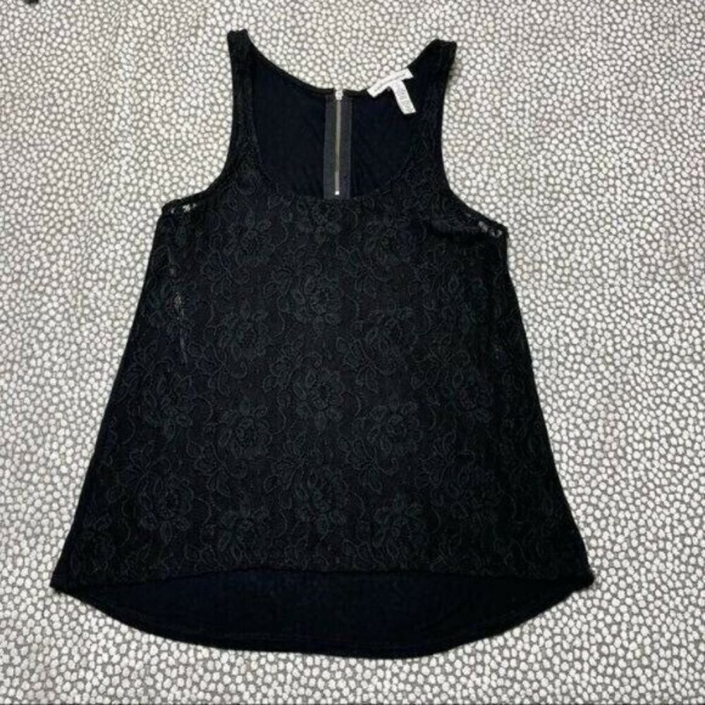 Ambiance Apparel Black Lace Sleeveless Top Size S - Picture 3 of 7